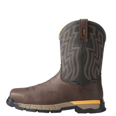 Ariat Rebar Flex Western Çikolata Kahverengi Iş Ayakkabıları Erkek (43121-971)